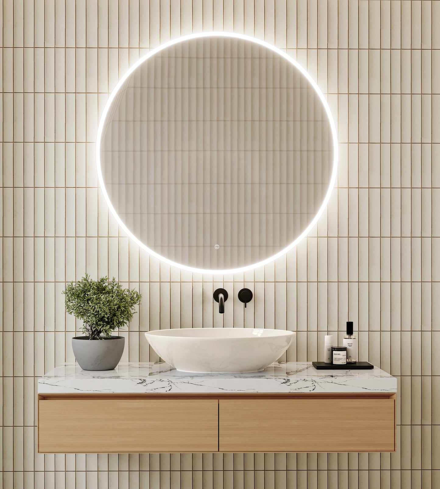 HALO 8080 Round LED Mirror