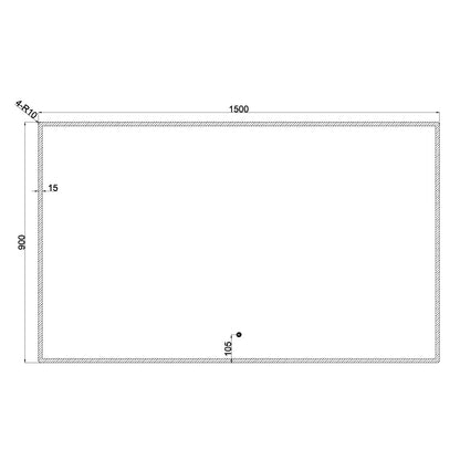 HALO 1590 Rectangular LED Mirror