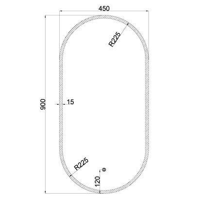 HALO 4590 Oval LED Mirror