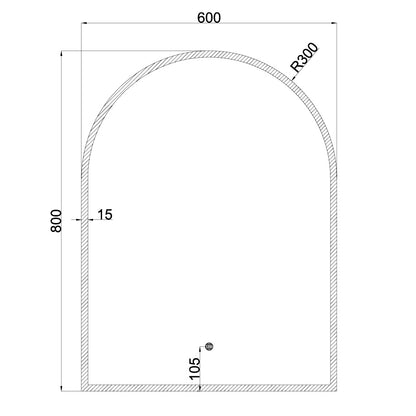 HALO 6080 Arched LED Mirror
