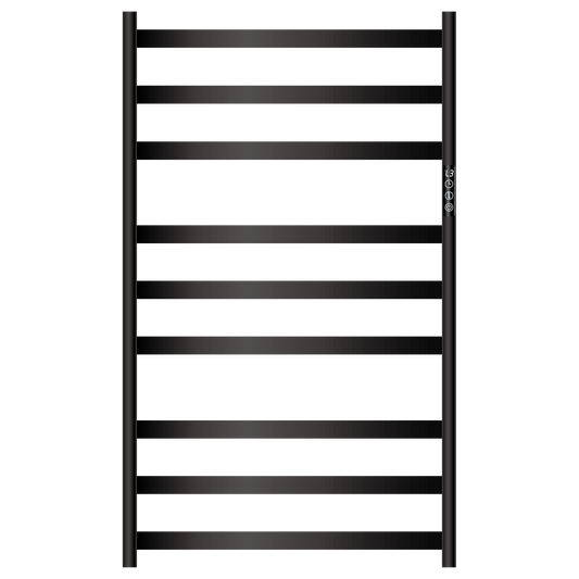 9600 Smart Heated Towel Rail 9 Bar Matte Black